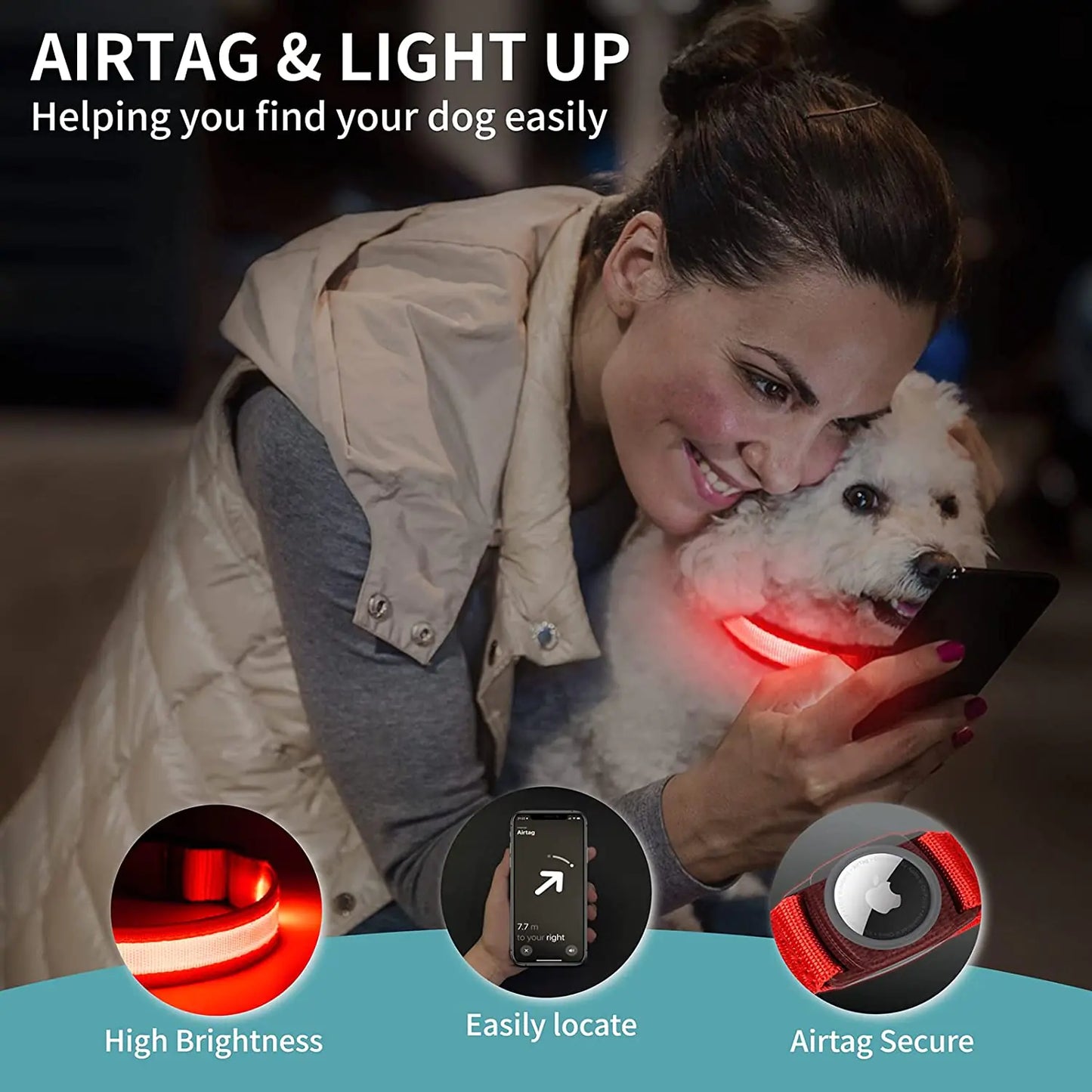 Rechargeable LED Dog Collar Light