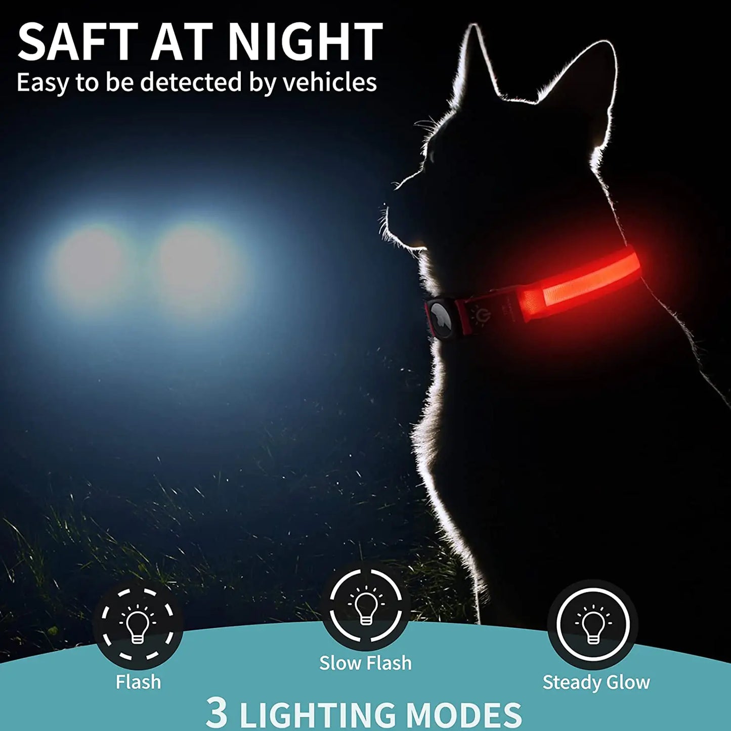 Rechargeable LED Dog Collar Light