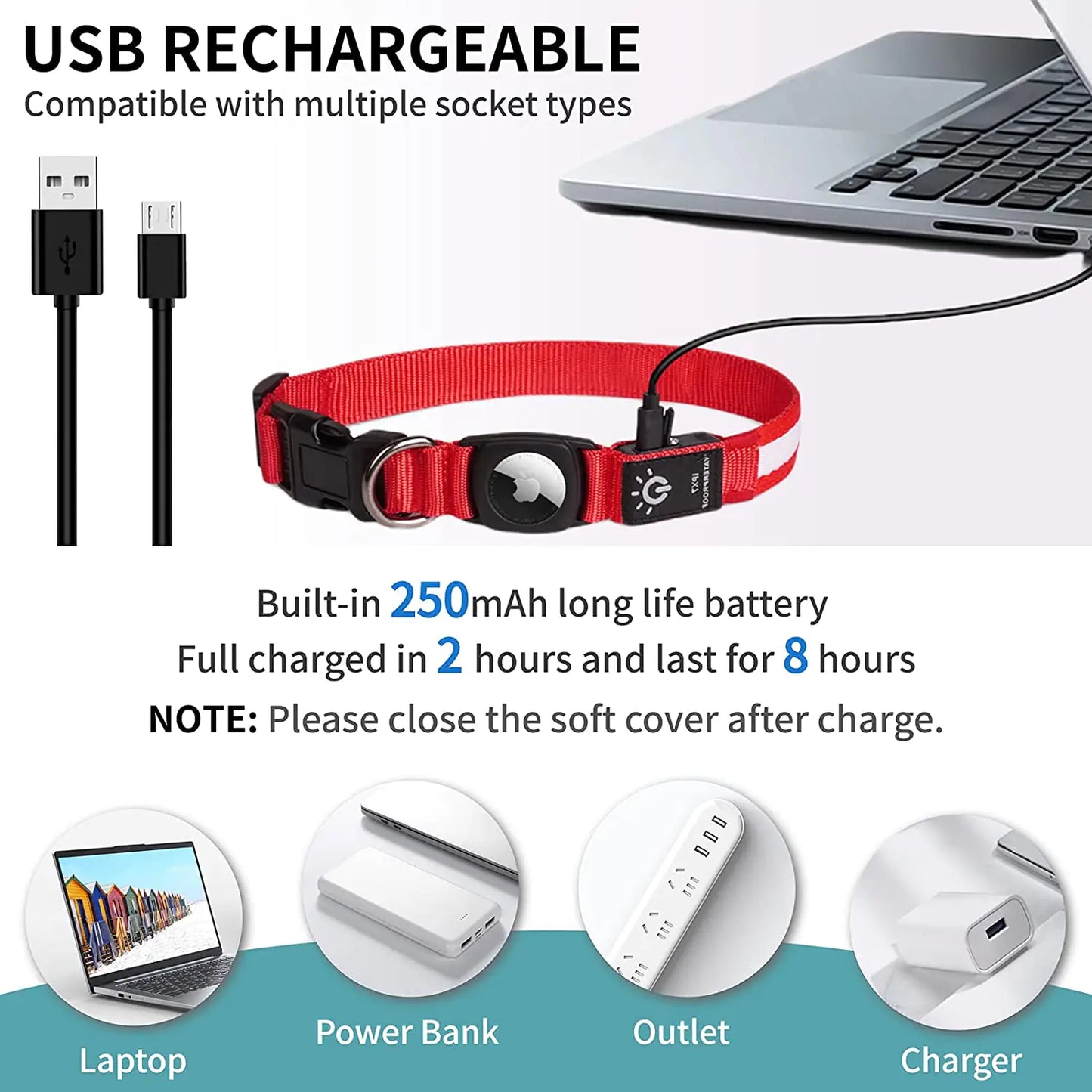 Rechargeable LED Dog Collar Light