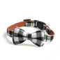 Plaid Bowknot Pet Necklace