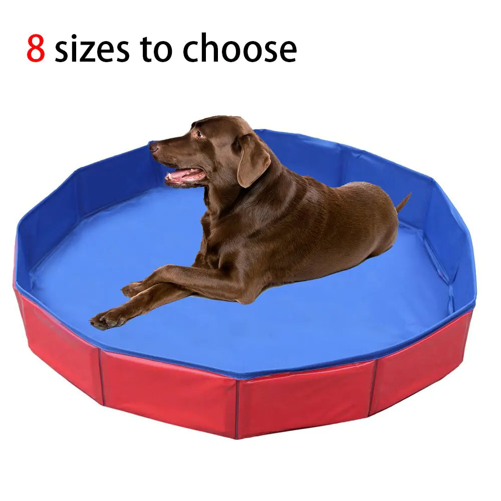 PVC Foldable Dog Pool Pet Bathtub Wash Pool Outdoor Indoor Swimming Tub Summer Cooling Bathing Pool Pet Dog Supplies